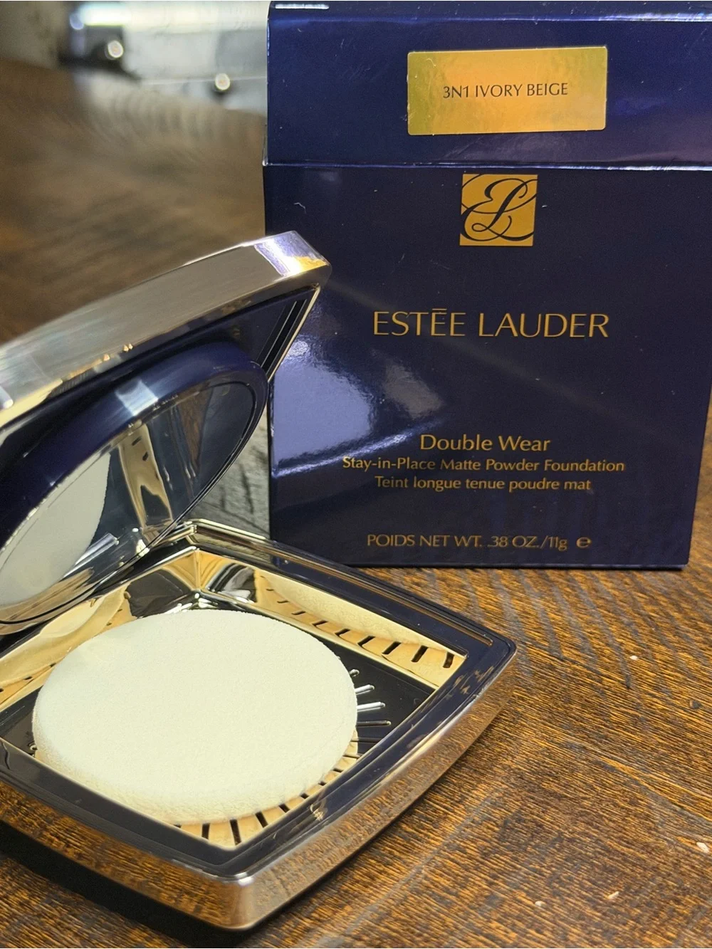 3N1-Estée Lauder Double Wear Matte Powder Foundation - Ivory Beige